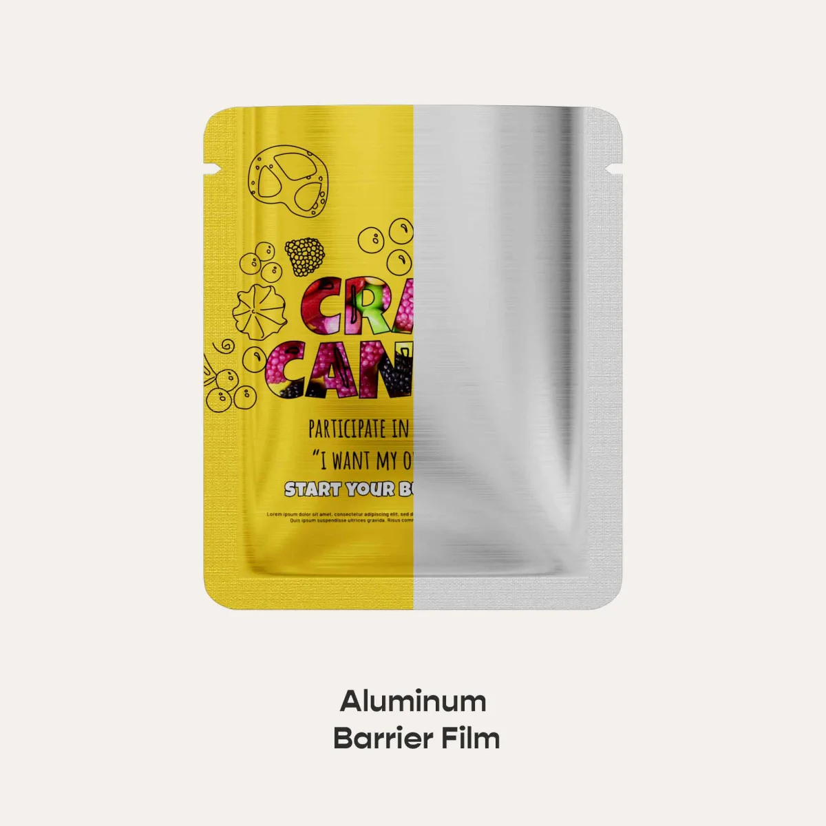 Customizable Matte Aluminum Open Top Packaging Bags Customizable Matte Aluminum Open Top Packaging Bags