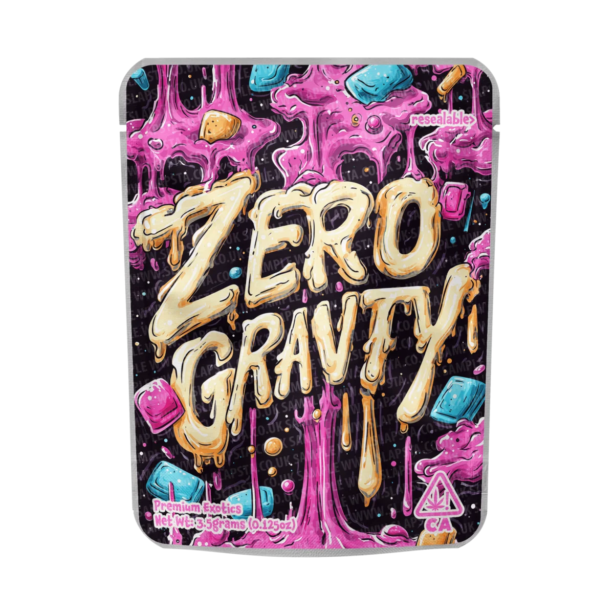 Zero Gravity Mylar Pouches Pre-Labeled Zero Gravity Mylar Pouches Pre-Labeled