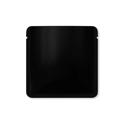 Matte Black Square Foil Bag with Rounded Corners