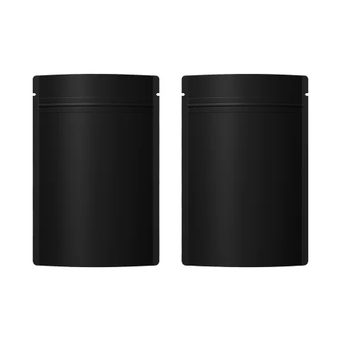 Matte Black Mylar Stand-Up Bag with Rounded Corners