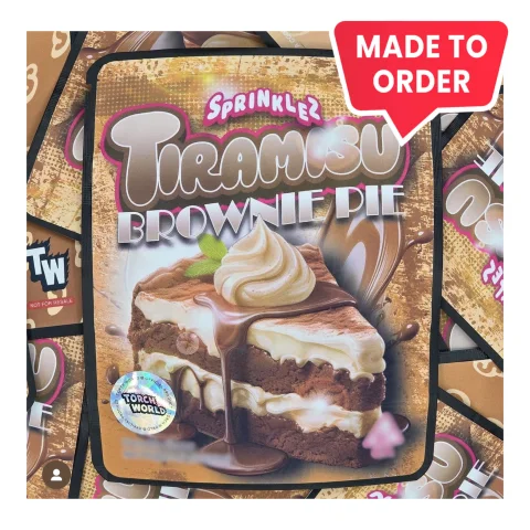 Tiramisu Brownie Pie 3.5g Mylar Bags Sprinklez Torch World