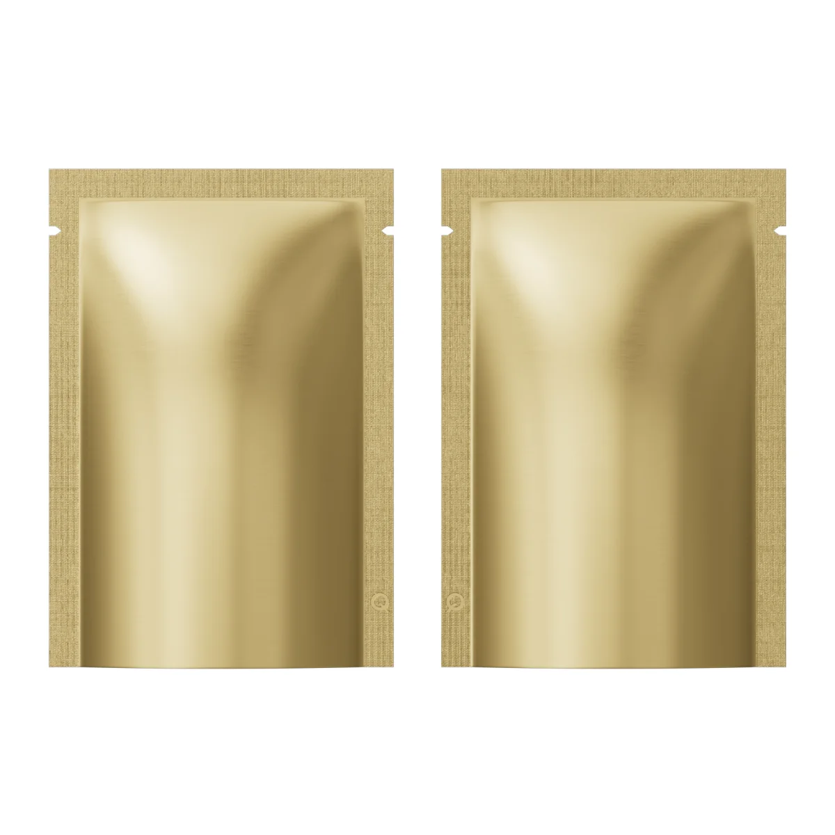 Matte Antique Gold Mylar Foil Open Fill Bags