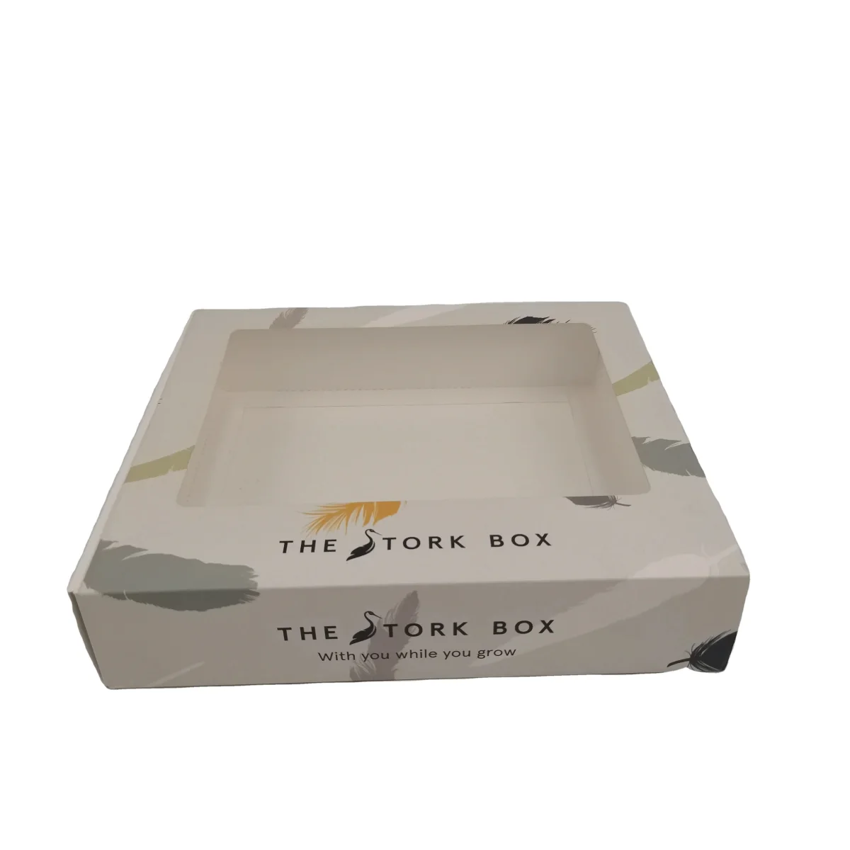 Custom Logo Rigid Cardboard Scarf Box with Clear Window Custom Logo Rigid Cardboard Scarf Box with Clear Window
