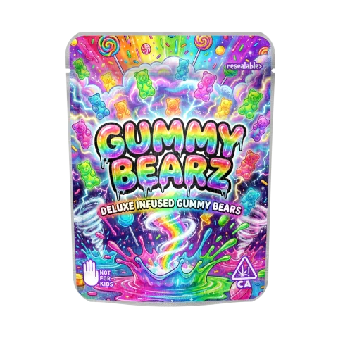 Gummy Bearz Mylar Sticker Packs
