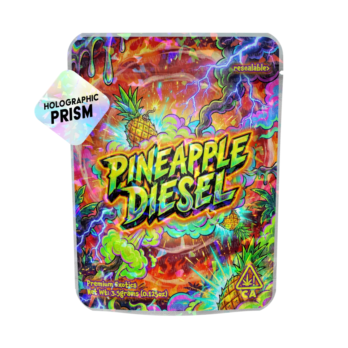 Pineapple Diesel Mylar Sticker Packs Pineapple Diesel Mylar Sticker Packs