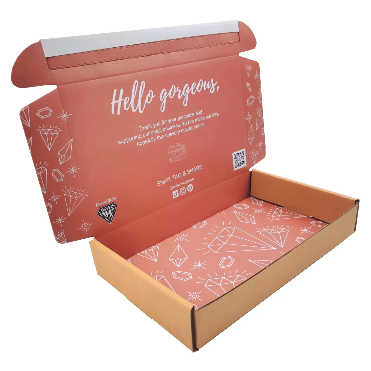 Custom Printed Shipping Mailer Box with Tear Strip Custom Printed Shipping Mailer Box with Tear Strip
