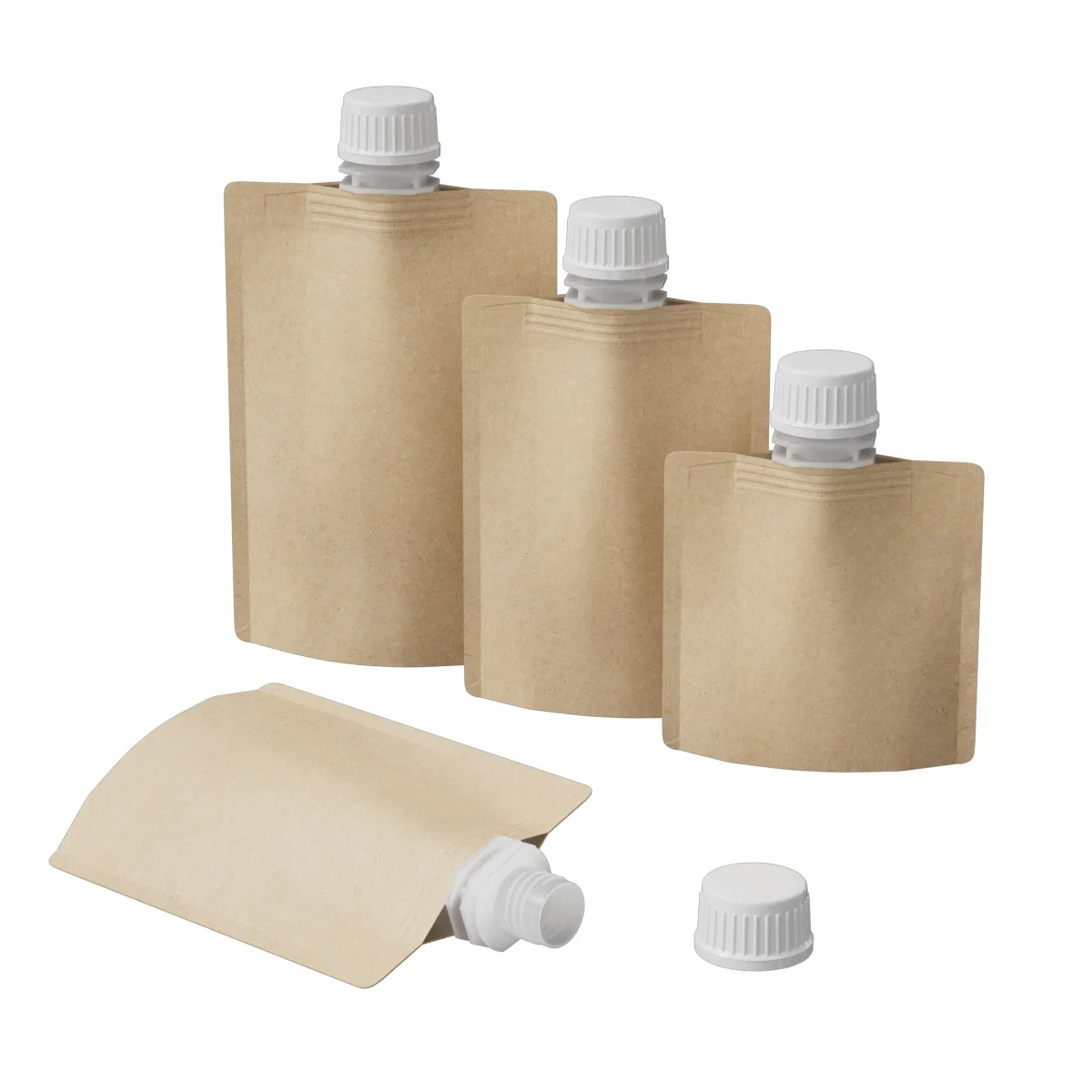 Brown Kraft Stand-Up Pouch with Top Twist Cap Brown Kraft Stand-Up Pouch with Top Twist Cap