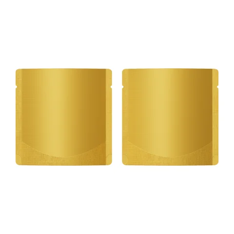 Matte Brass Gold Square Aluminum Stand-Up Bag