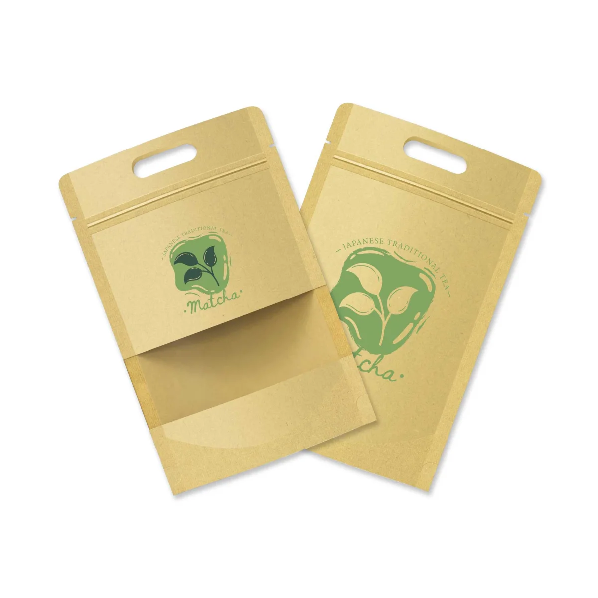 Brown Kraft Stand-Up Zipper Bag with Translucent Window Brown Kraft Stand-Up Zipper Bag with Translucent Window