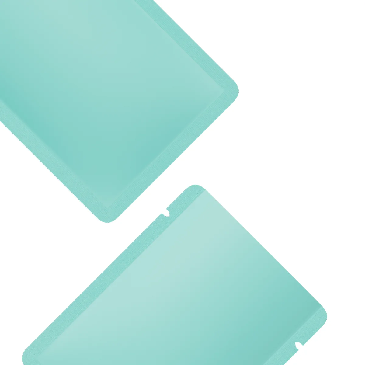 Matte Songbird Blue Aluminum Bottom-Fill Sample Bag