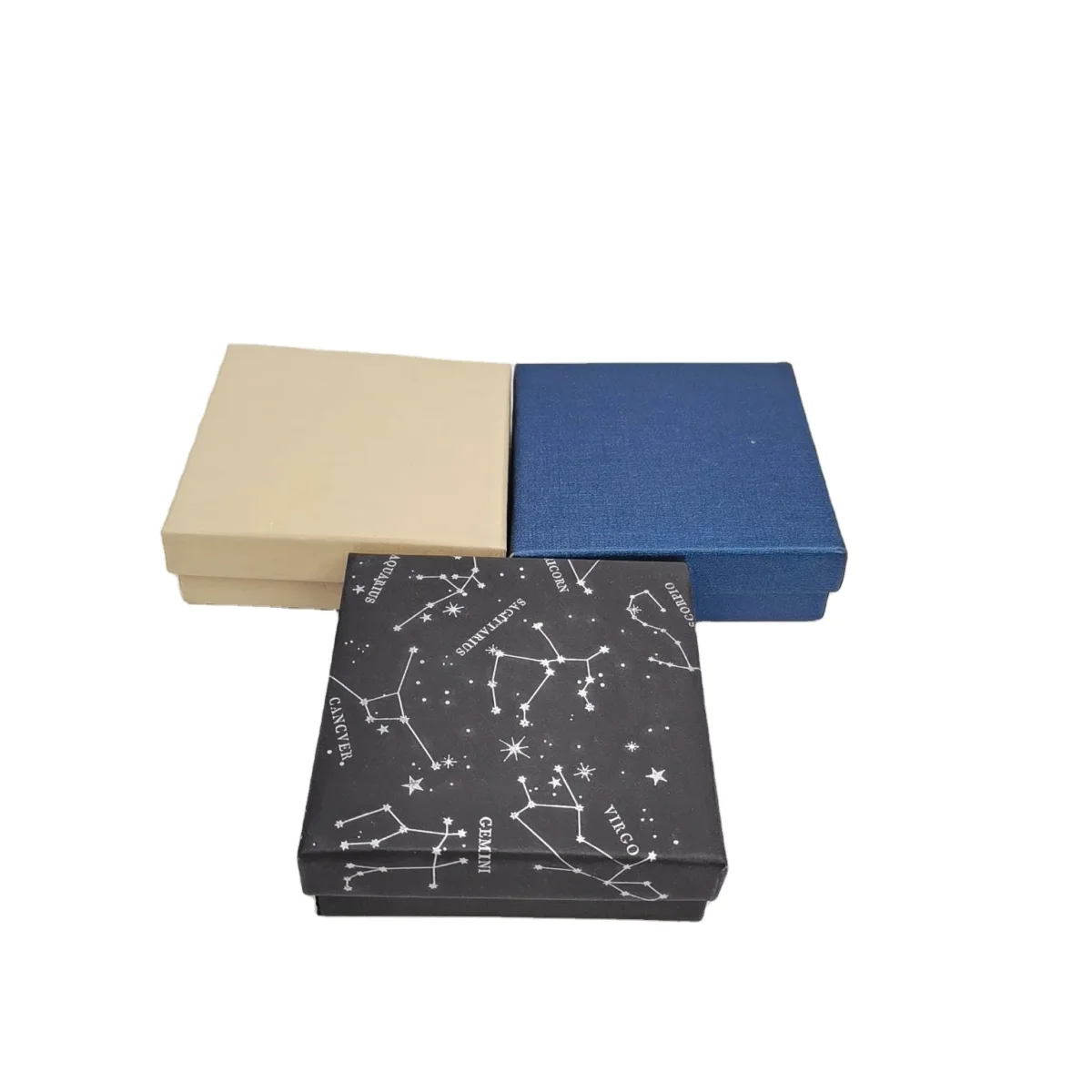 Custom Black Rigid Cardboard Ring and Necklace Box Custom Black Rigid Cardboard Ring and Necklace Box
