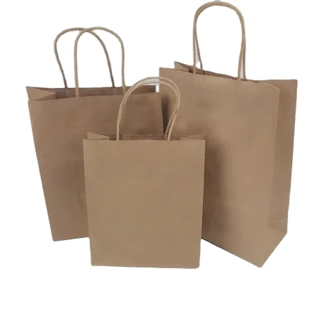 Custom Brown Kraft Paper Food Packaging Bag