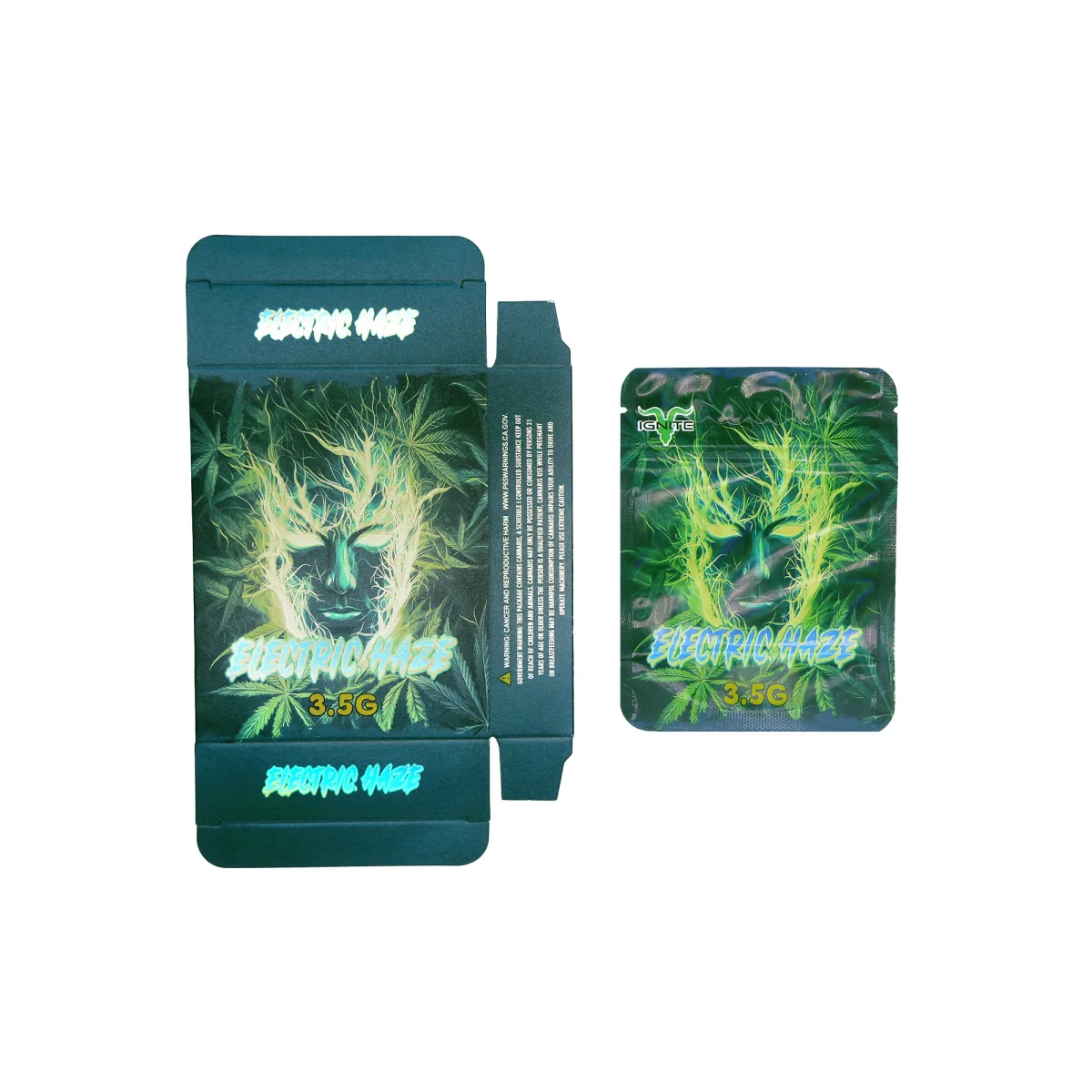 Glossy Electric Green Smell-Proof Foil Stand-Up Bag Glossy Electric Green Smell-Proof Foil Stand-Up Bag