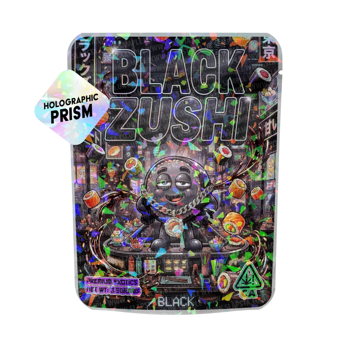 Black Zushi Mylar Sticker Packs Black Zushi Mylar Sticker Packs