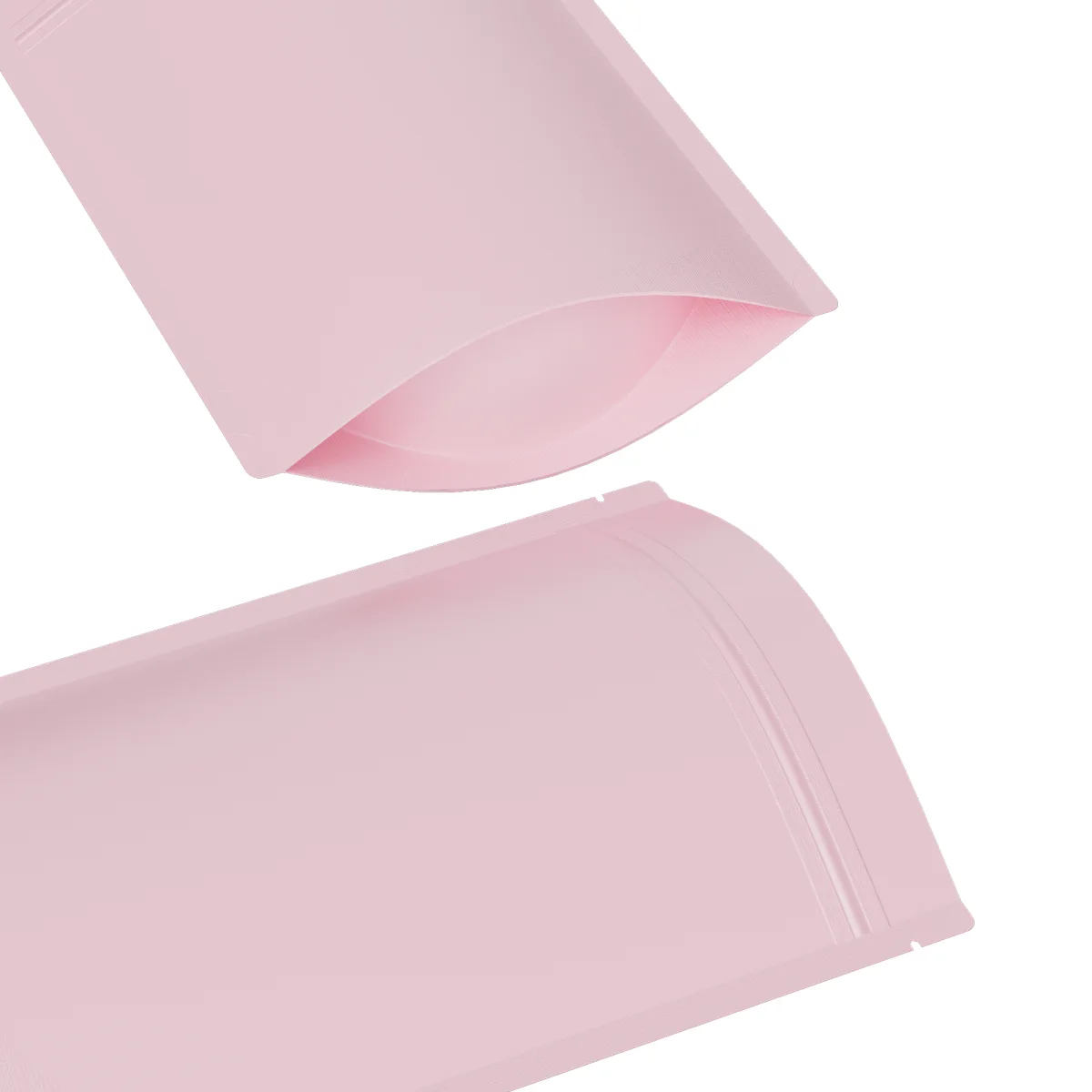 Matte Pink Mylar Stand-Up Bag with Rounded Corners Matte Pink Mylar Stand-Up Bag with Rounded Corners