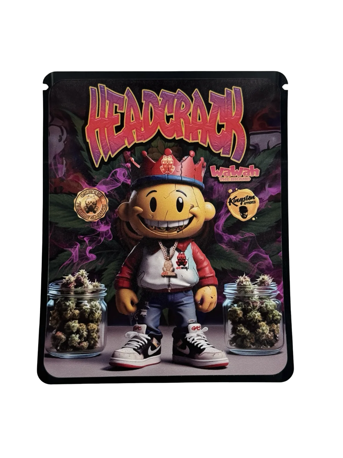 Headcrack Mylar Bags 3.5g Wawah Headcrack Mylar Bags 3.5g Wawah