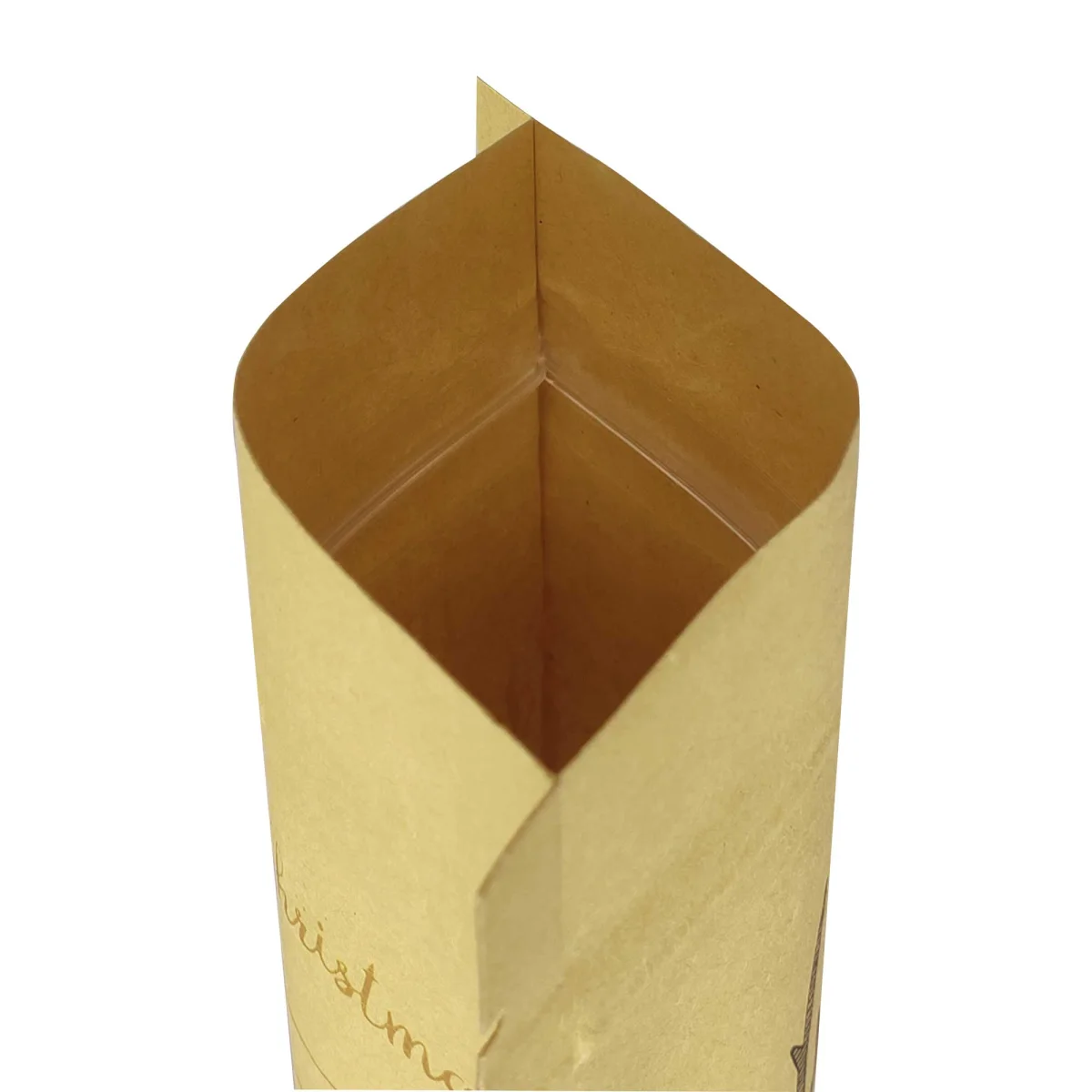 Holiday Design Kraft Stand-Up Bag with Clear Window Holiday Design Kraft Stand-Up Bag with Clear Window