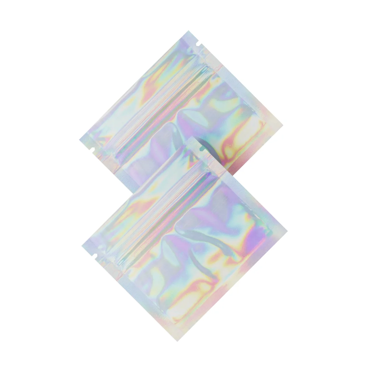 Diamond Holographic Mini Mylar Flat Zipper Bag Diamond Holographic Mini Mylar Flat Zipper Bag