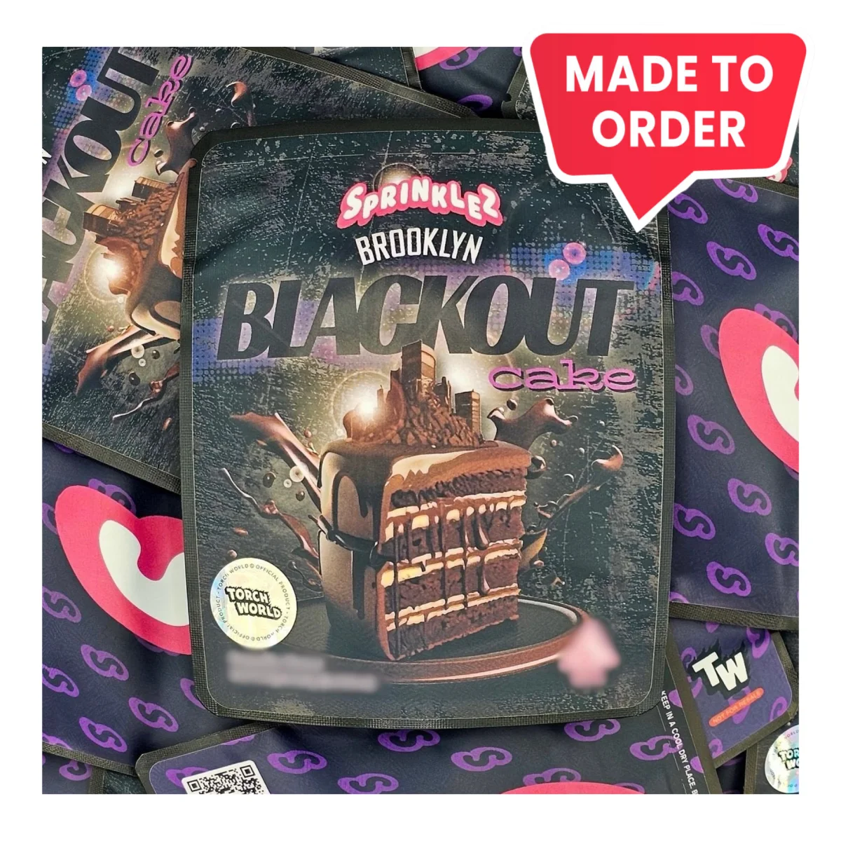 Brooklyn Blackout Cake 3.5g Mylar Bags Sprinklez Torch World Brooklyn Blackout Cake 3.5g Mylar Bags Sprinklez Torch World