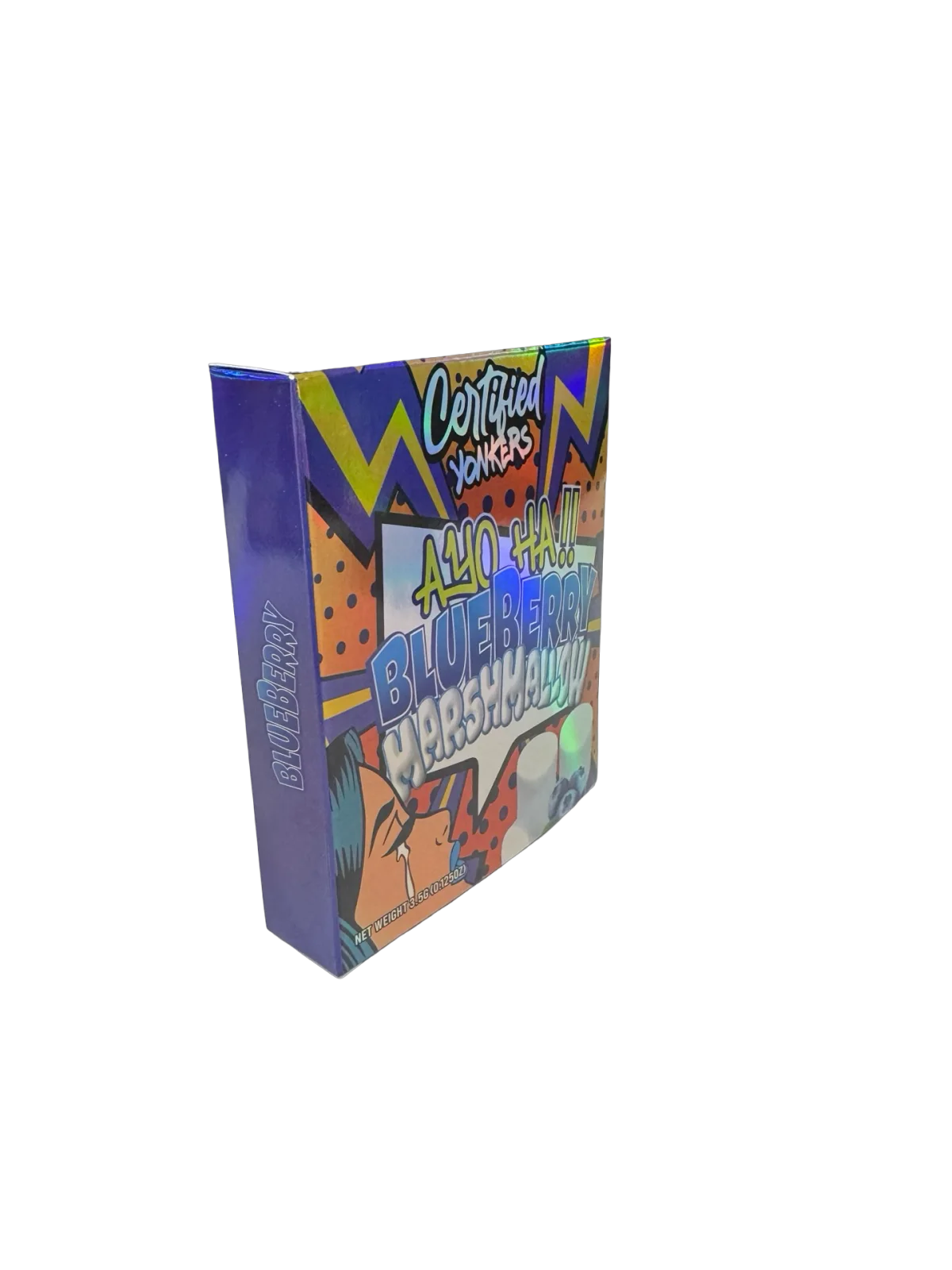 Blueberry Marshmallow 3.5g Mylar Bags & Boxes Certified Blueberry Marshmallow 3.5g Mylar Bags & Boxes Certified
