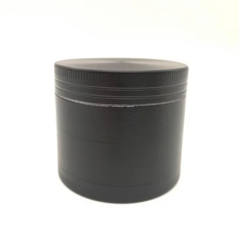 Black Four-Piece Metal Tobacco Grinder