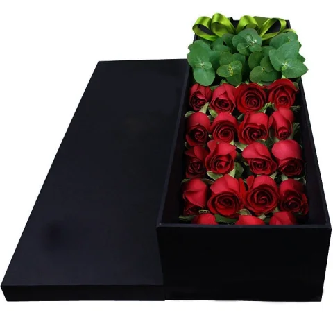 Valentine's Day Flower Gift Box with Lid and Base