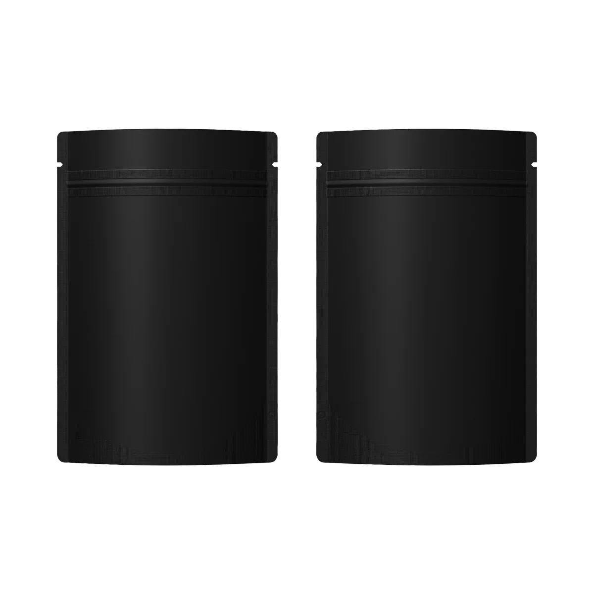Matte Black Mylar Stand-Up Bag with Rounded Corners Matte Black Mylar Stand-Up Bag with Rounded Corners