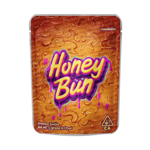 Honey Bun Mylar Pouches Pre-Labeled
