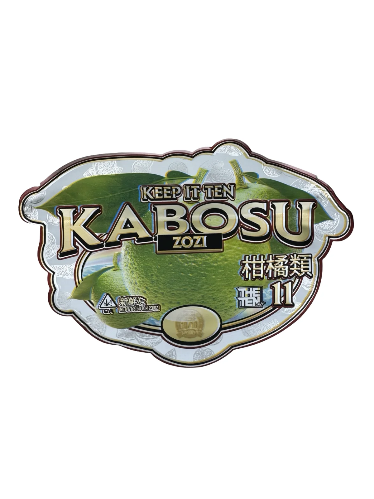 Kabosu Zozi Mylar Bags 3.5g The Ten Co Kabosu Zozi Mylar Bags 3.5g The Ten Co