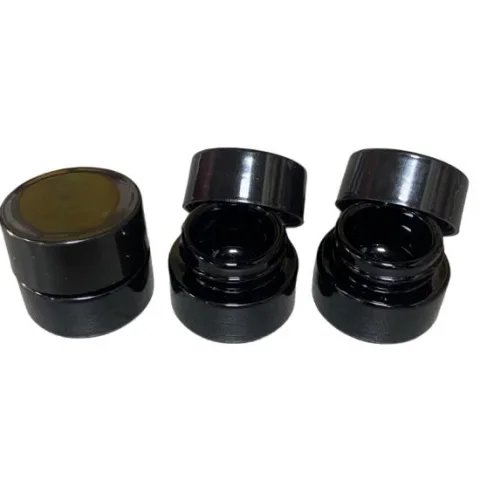 5 g Black Glass Concentrate Jar with Child-Resistant Lid