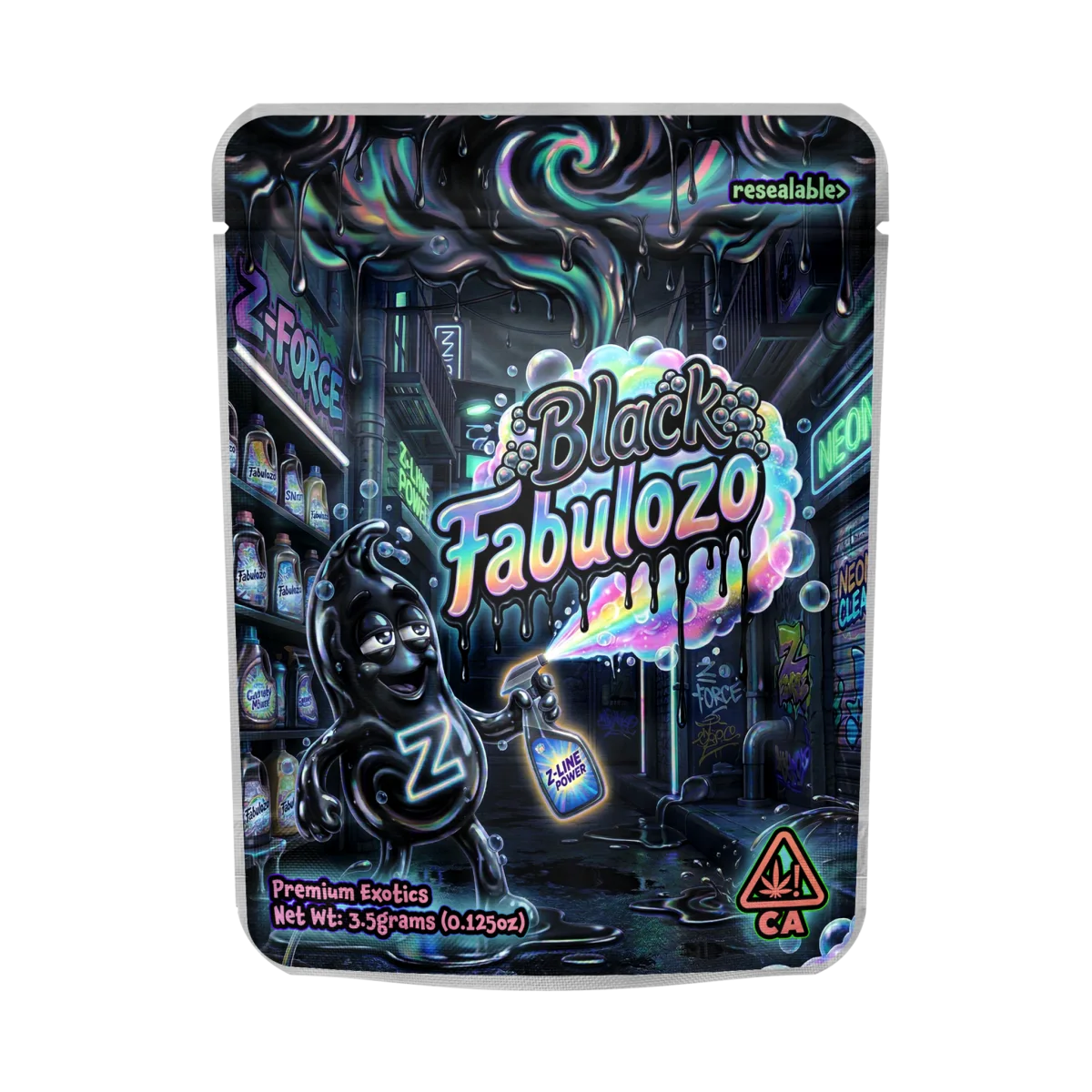 Black Fabulozo Mylar Sticker Packs Black Fabulozo Mylar Sticker Packs