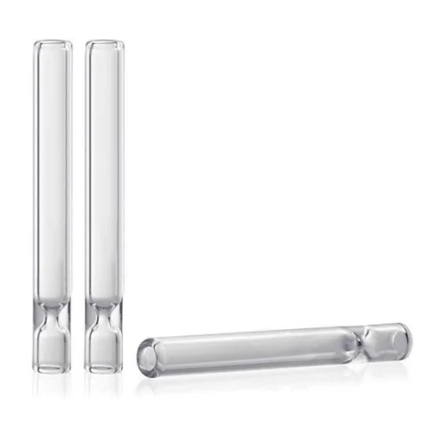Custom Logo 103 mm Clear Glass One-Hitter Pipe