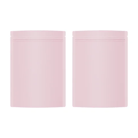 Matte Pink Mylar Stand-Up Bag with Rounded Corners