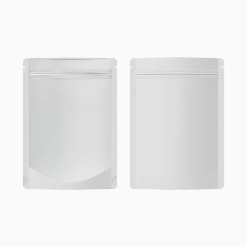 Matte Half Ice White Translucent Plastic Stand-Up Bags