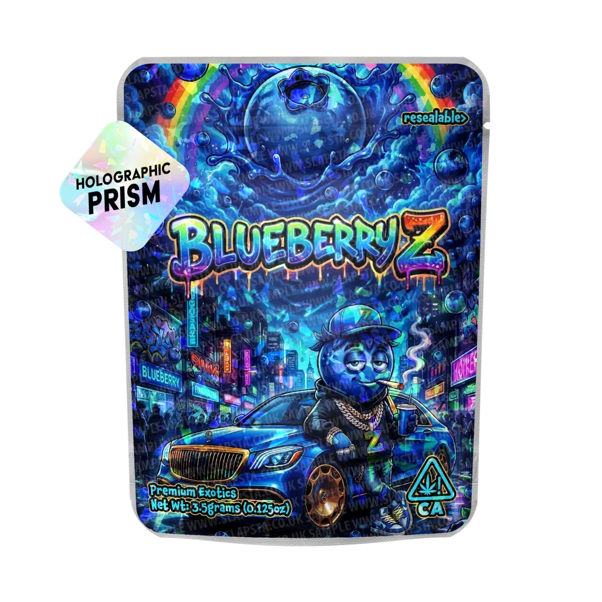 Blueberry-Z Mylar Sticker Packs