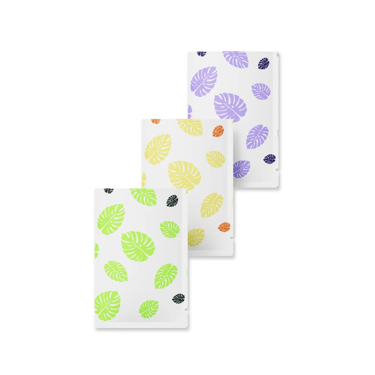 Colorful Leaf Design Aluminum Open Top Bags Colorful Leaf Design Aluminum Open Top Bags