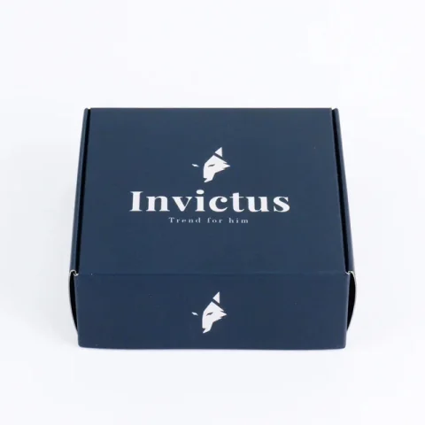 Custom Corrugated Shipping Box with Gold Foil Logo