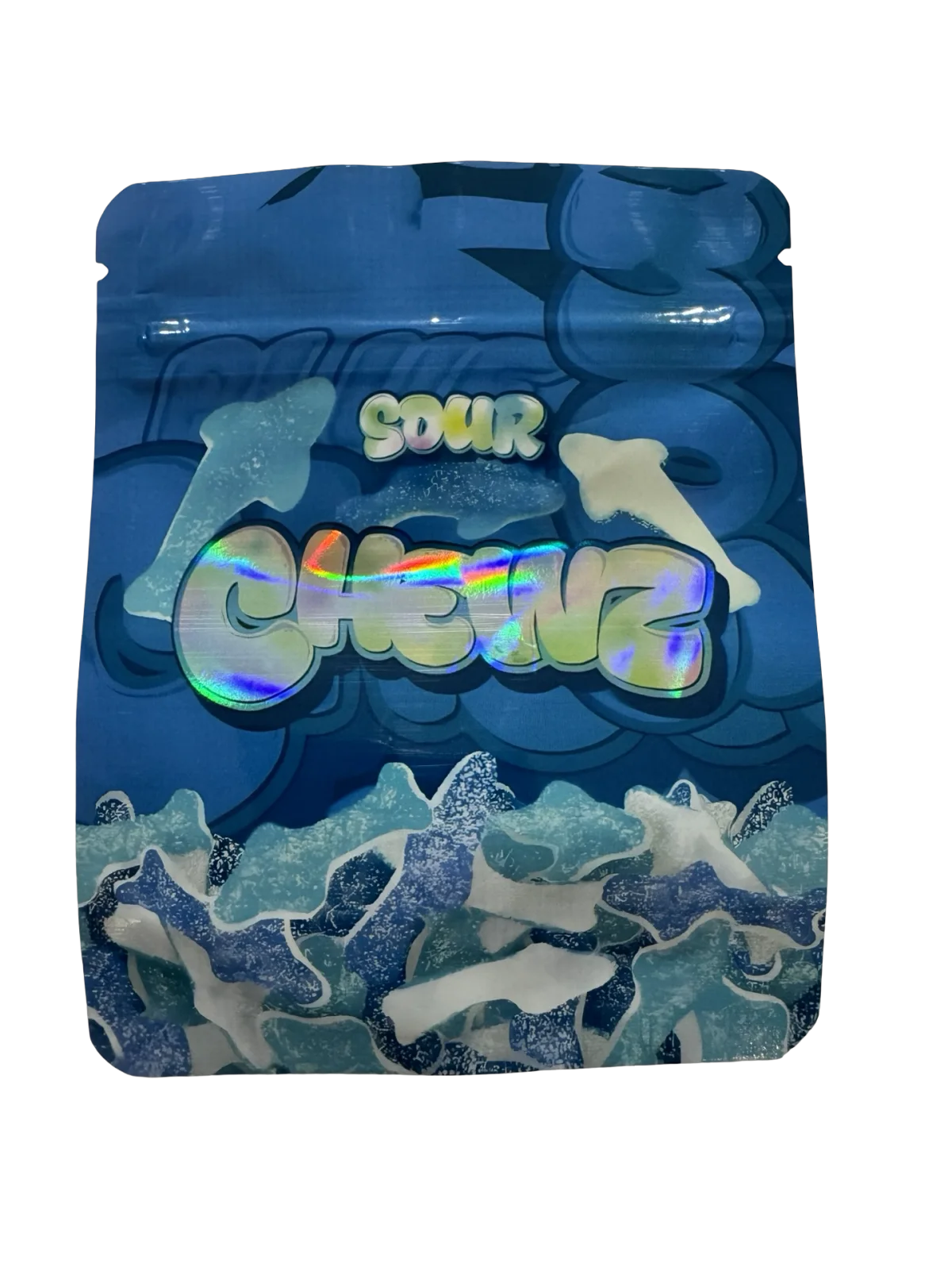 Sour Blue Sharks Mylar Bags 3.5g Chewz Sour Blue Sharks Mylar Bags 3.5g Chewz
