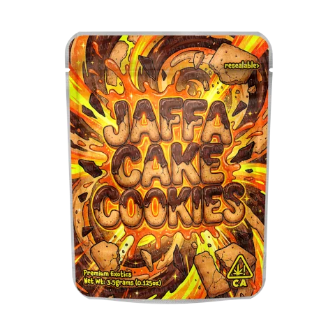 Jaffa Cake Cookies Mylar Pouches Pre-Labeled