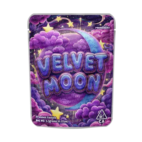 Velvet Moon Mylar Pouches Pre-Labeled