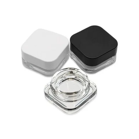 5/9/15 ml Child-Resistant Square Glass Concentrate Jar