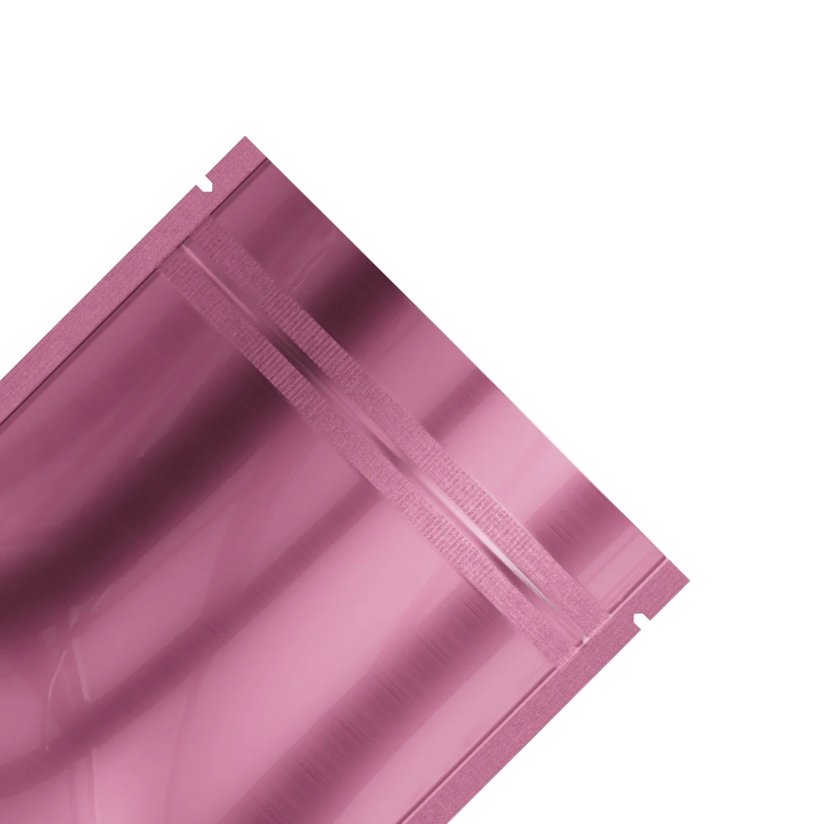 Single-Sided Glossy Muted Pink Mylar Flat Zipper Bag Single-Sided Glossy Muted Pink Mylar Flat Zipper Bag