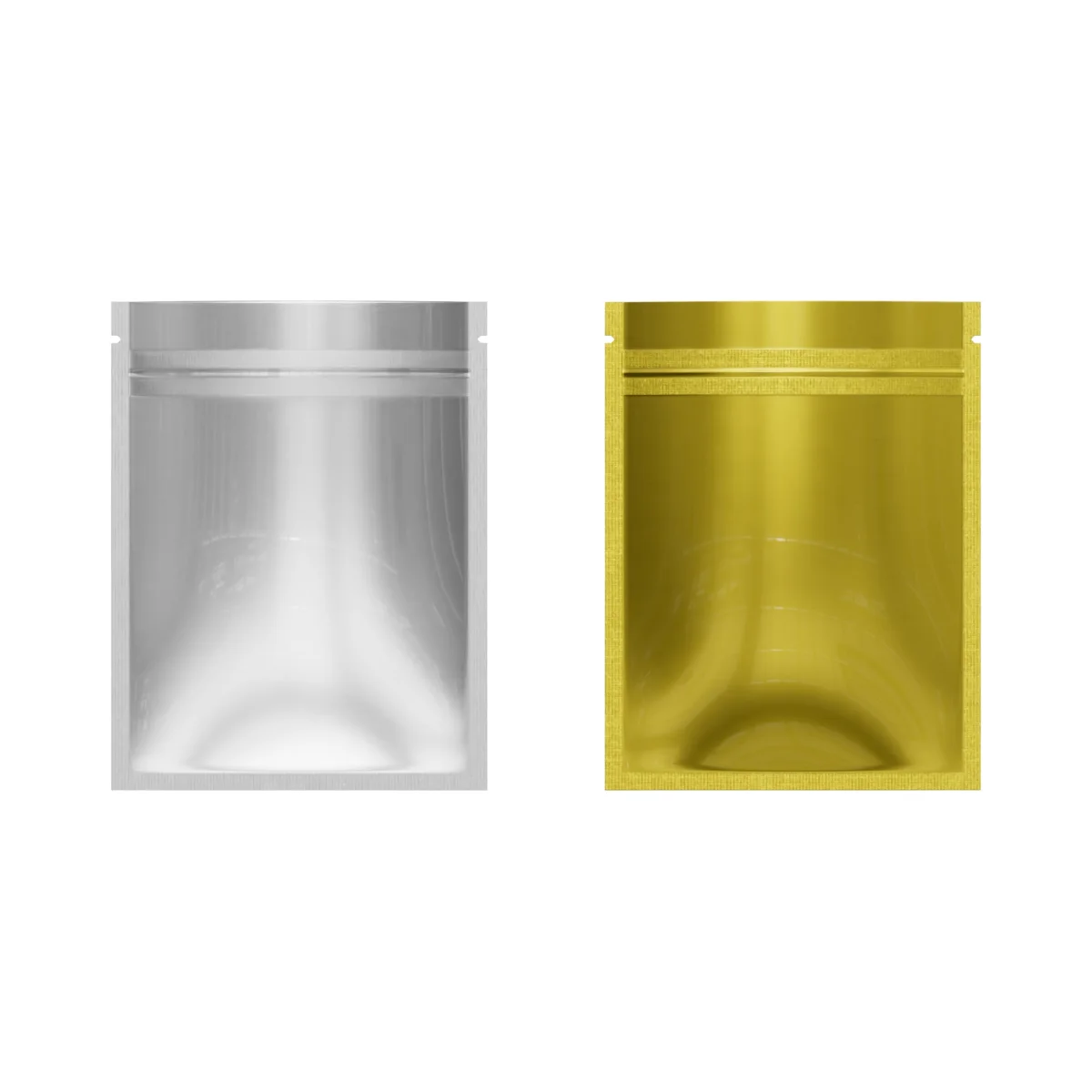 Single-Sided Glossy Gold Mylar Flat Zipper Bag Single-Sided Glossy Gold Mylar Flat Zipper Bag