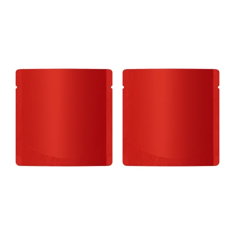 Matte Rose Red Square Aluminum Stand-Up Bag