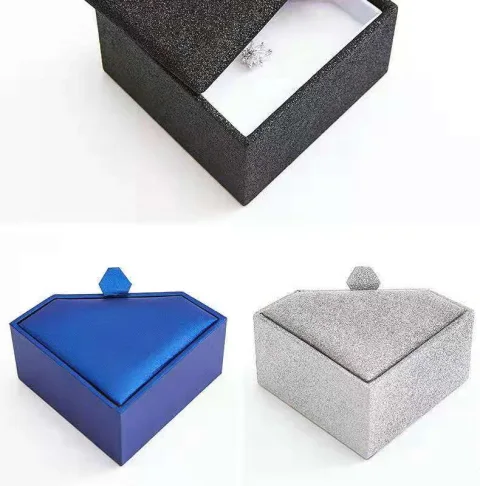 Diamond shaped jewelry ring packaging box