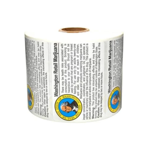 Washington Cannabis Retail Warning Labels, 1 Roll