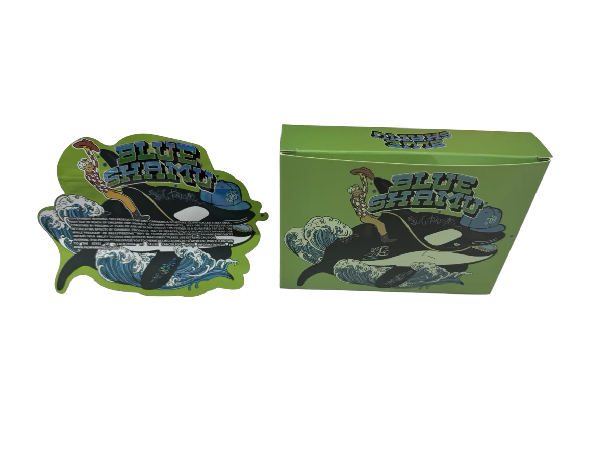 Blue Shamu 3.5g Mylar Bags & Boxes Teds Budz Blue Shamu 3.5g Mylar Bags & Boxes Teds Budz