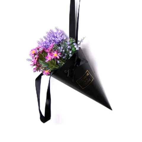 Handmade Cardboard Cone Flower Box