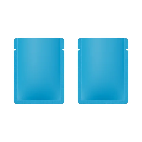 Matte Olympic Blue Aluminum Bottom-Fill Sample Bag
