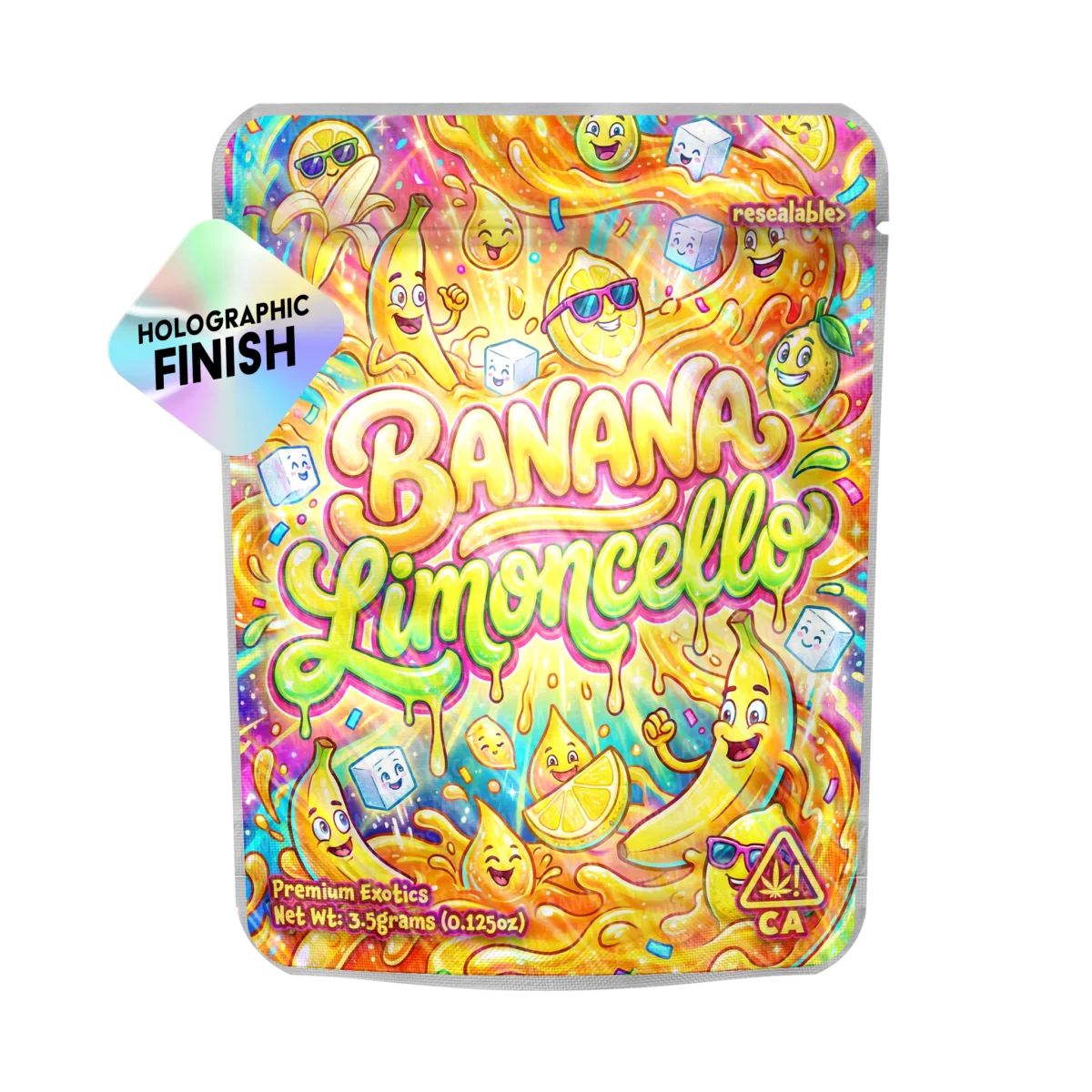 Banana Limoncello Mylar Sticker Packs Banana Limoncello Mylar Sticker Packs